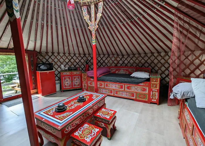 度假居 Yourte Atypique Avec Sauna Et Terrasse Privative - Fr-1-589-765